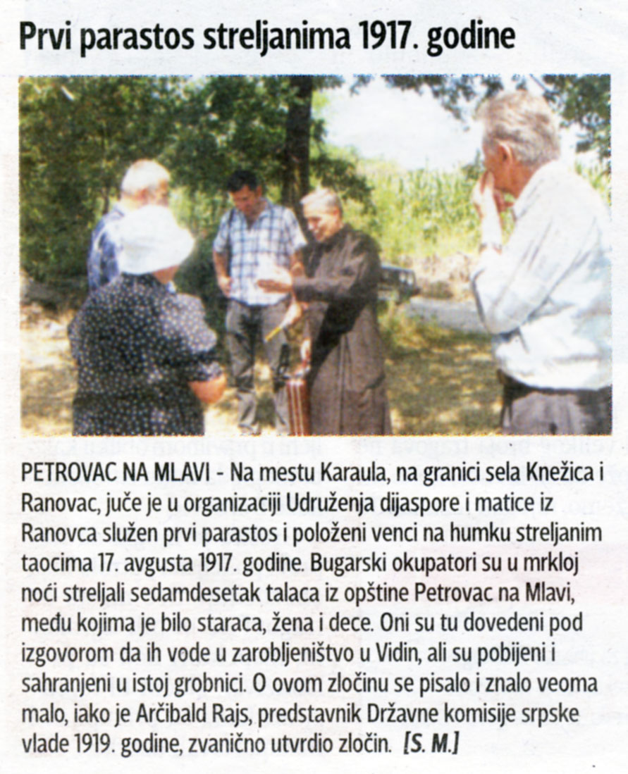 blic 6 8 2013 prvi parastos streljanima 1917 sveta mirkovic